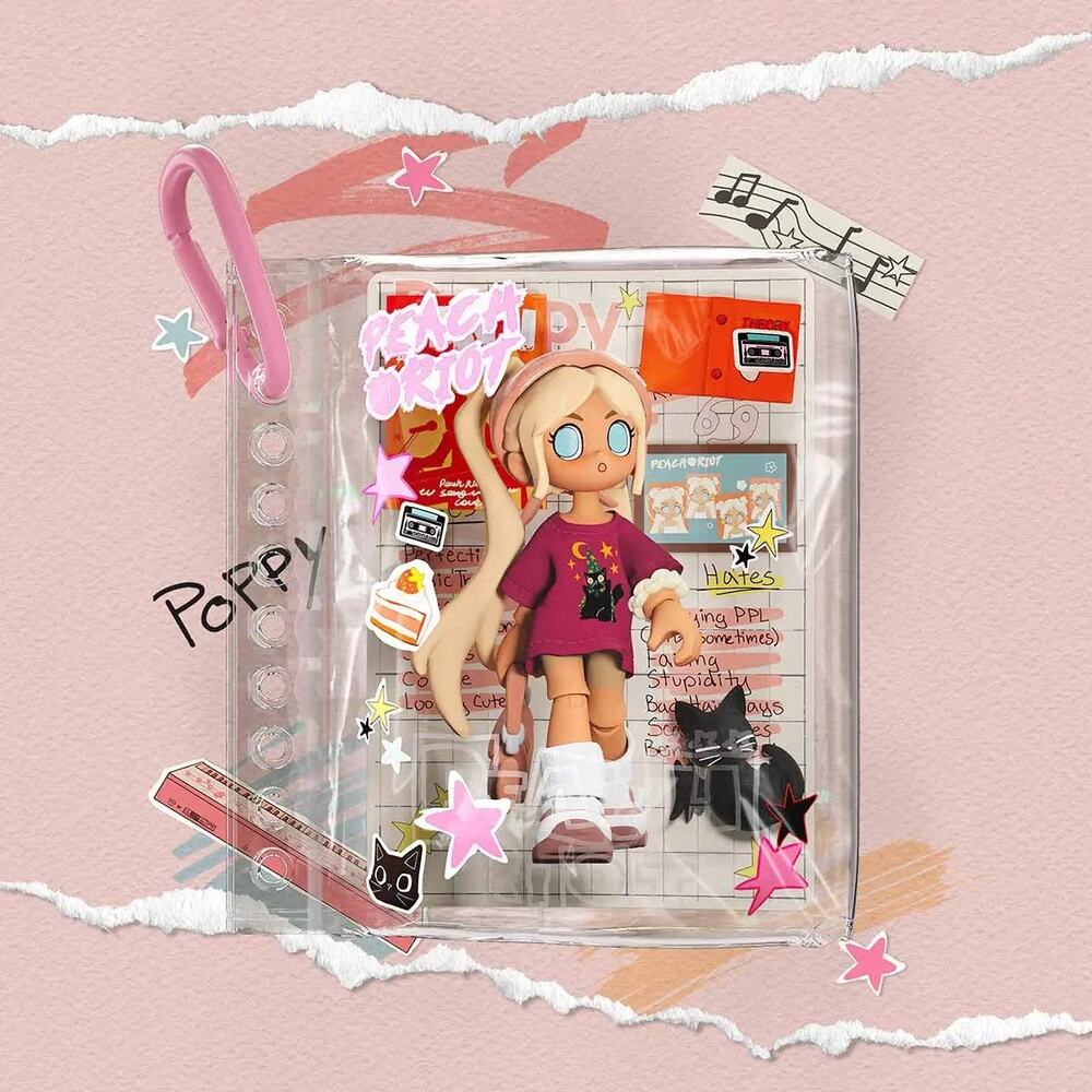 POP MART Peach Riot Carry The Music Series Block Pendant - Poppy Cozy Nook